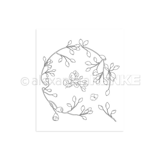 Clear Stamp 'Bud and Wreath'