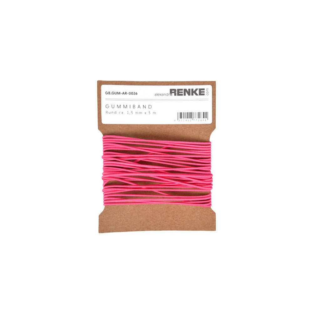 Rubber band round 1,5 mm 'Pink'