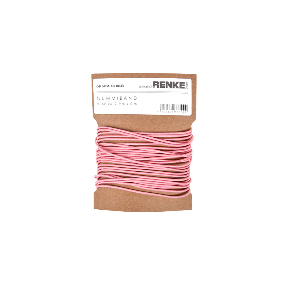 Rubber band round 2 mm 'Light Pink'