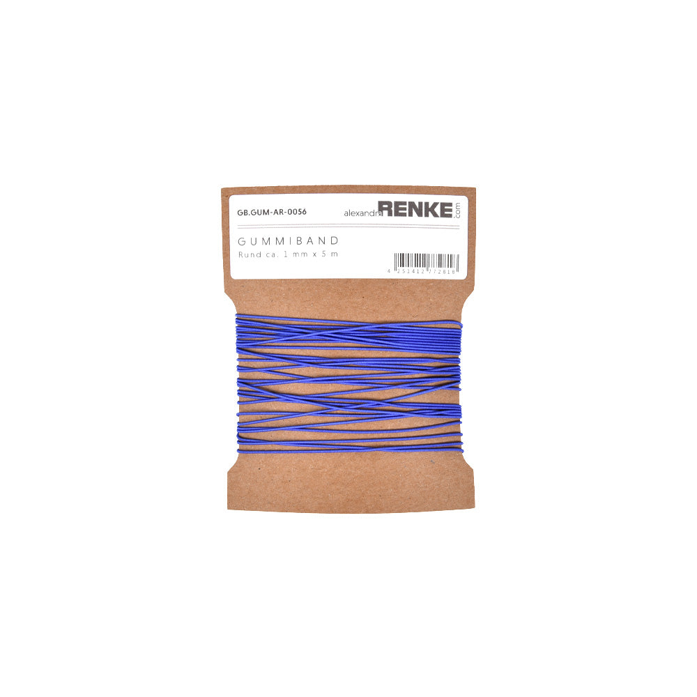 Rubber band round 1 mm 'Ink Blue'