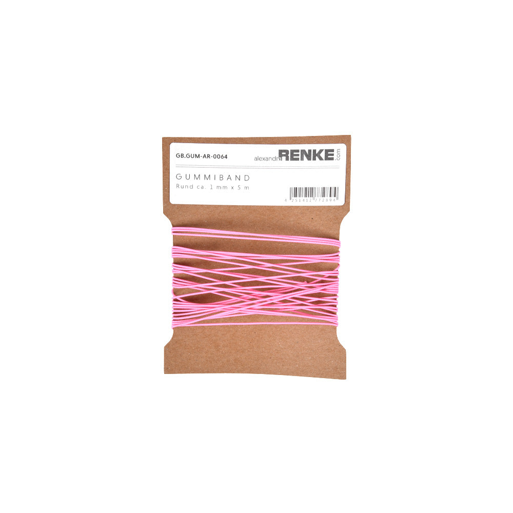 Rubber band round 1 mm 'Bubbly Pink'