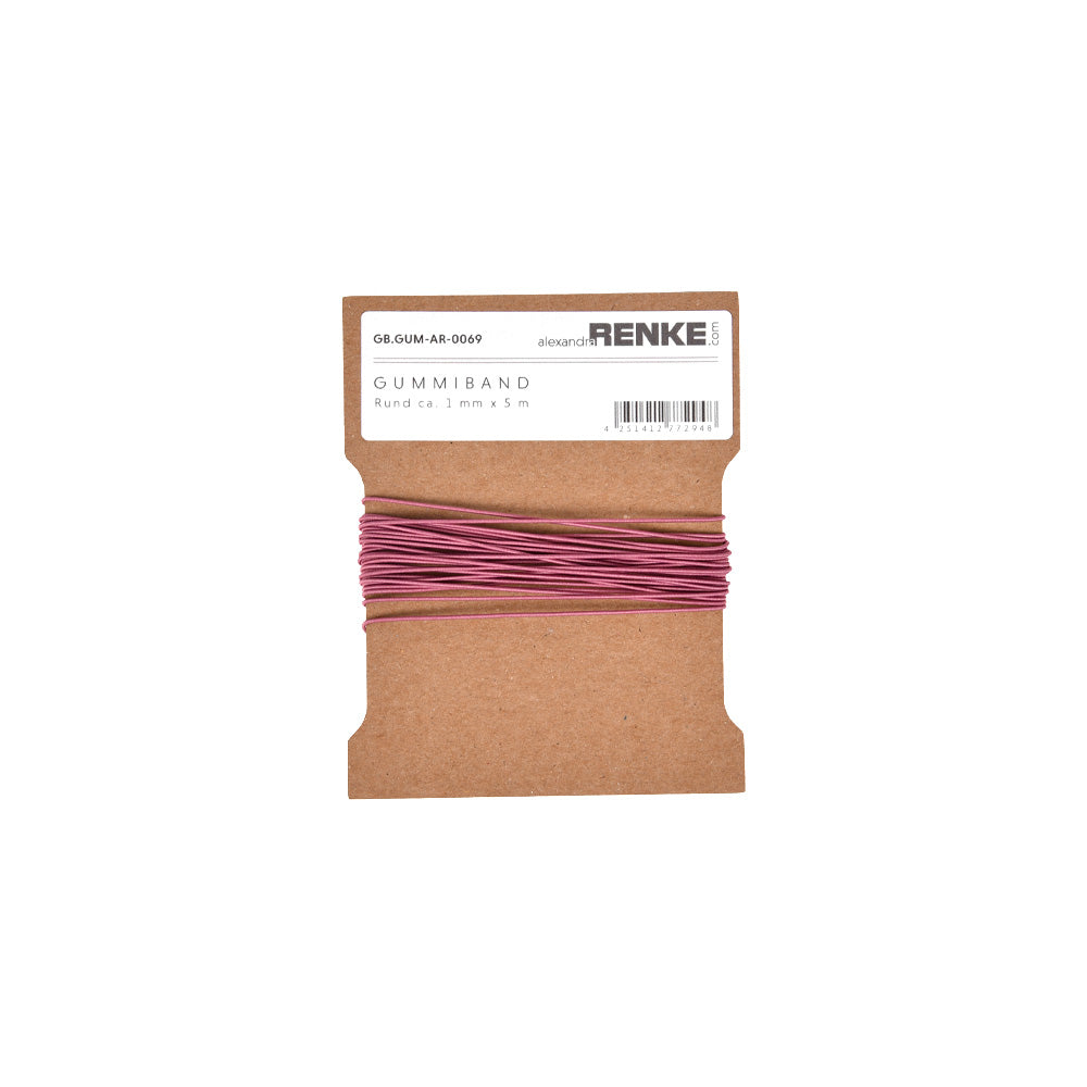 Rubber band round 1 mm 'Antique Pink'