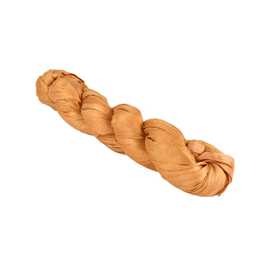Silk ribbon 'Ocre' recycled
