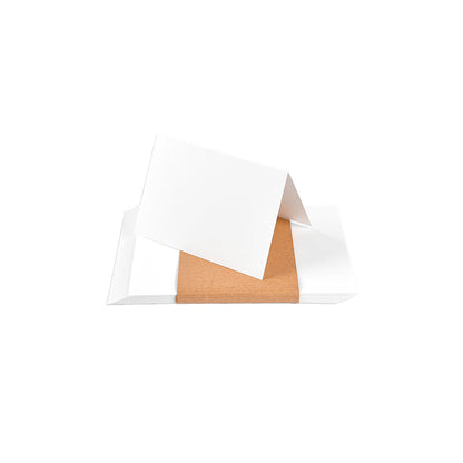 25er Paket Hauskollektion 'Grundkarte cremeweiß - mini hochkant'