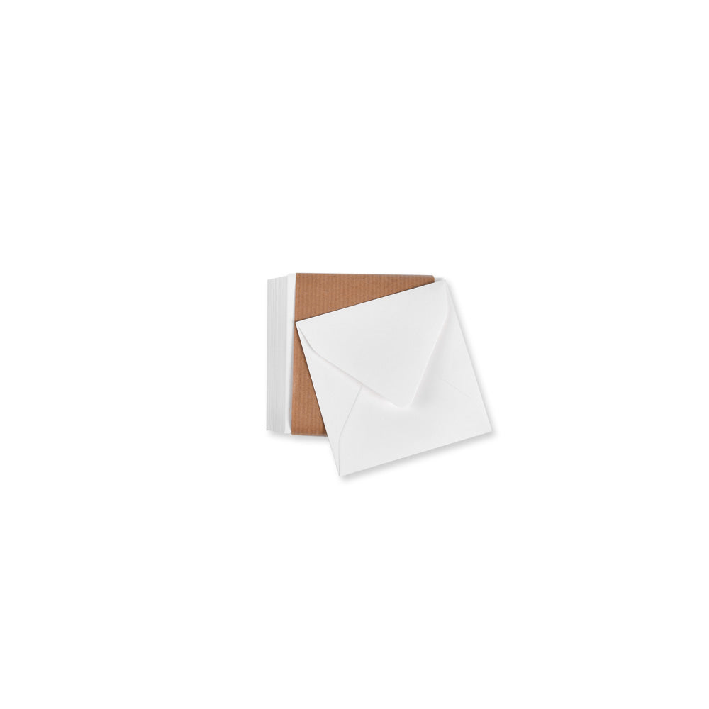 25 sheets of Home Collection 'Envelope Cream white - mini square'