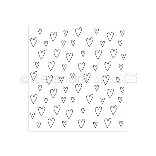 Clear Stamp 'Flying hearts outline'