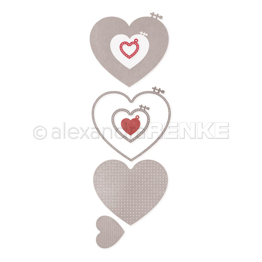 Die 'Small hearts embroidery frame set'
