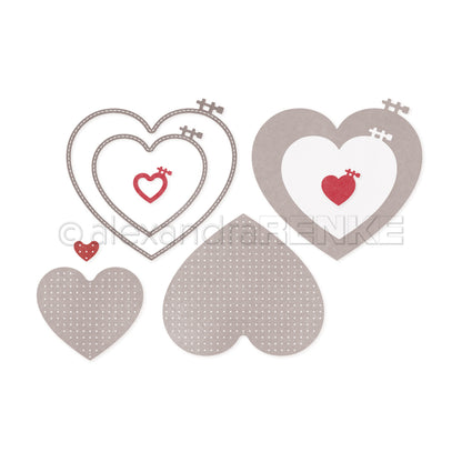 Die 'Hearts embroidery frame set'