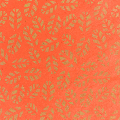 Nepal paper 'Leaf pattern orange'