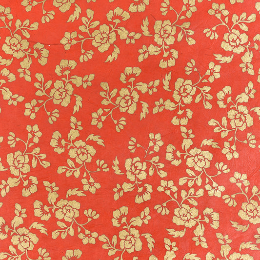 Nepal paper 'Flower pattern red'