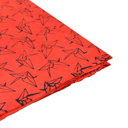 Nepal paper 'Paper cranes red'
