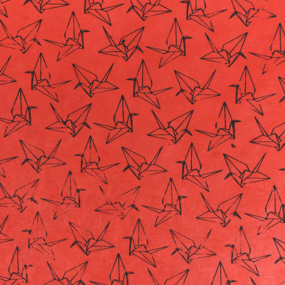 Nepal paper 'Paper cranes red'