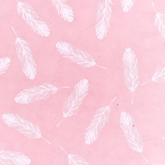 Nepal paper 'Feathers pink'