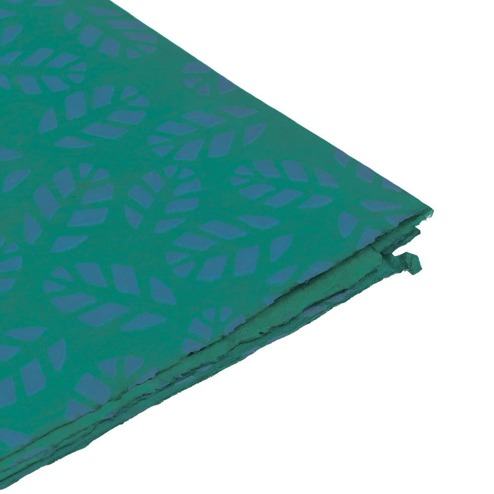 Nepal paper 'Leaf pattern aqua'