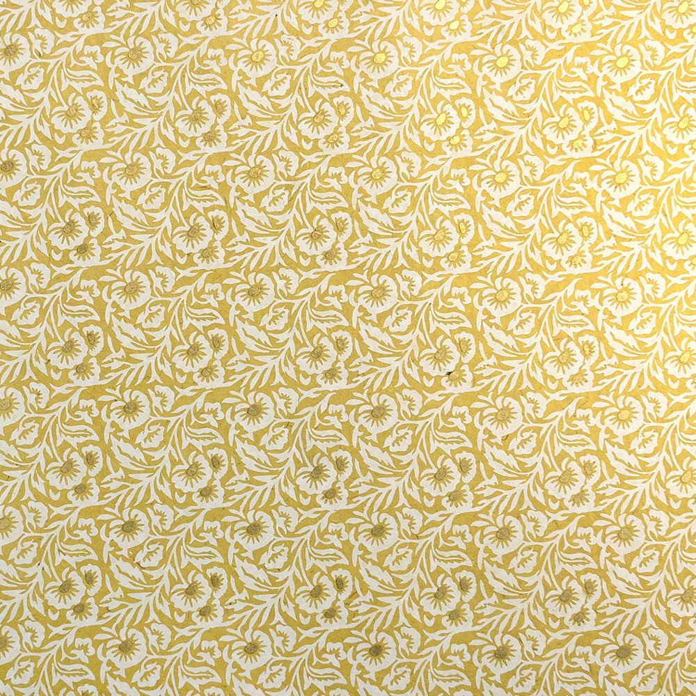 Nepal paper 'Flower pattern yellow'