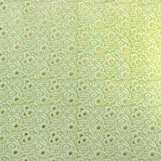 Nepal paper 'Flower pattern apple green'