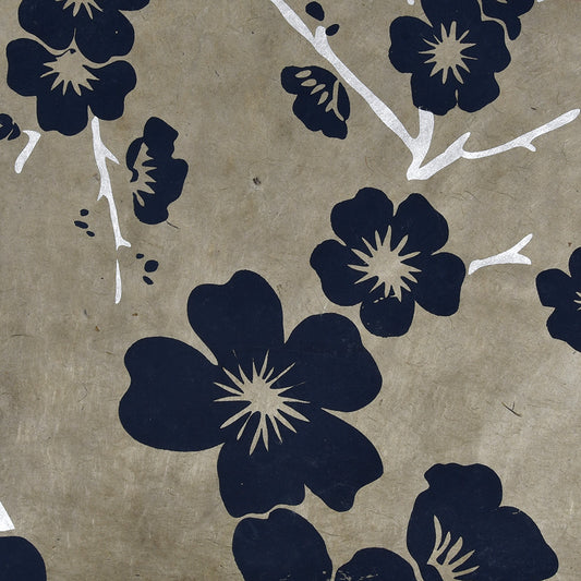 Nepal paper 'Large Cherry Blossoms Blue'