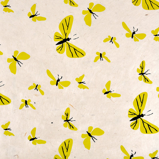 Nepal paper 'Lemon yellow butterflies'