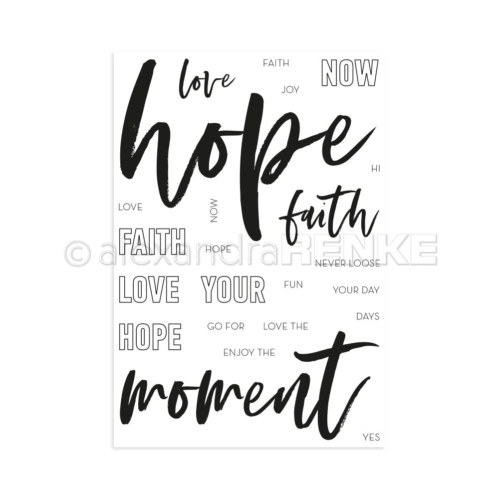 Clear Stamp 'Lettering HOPE'