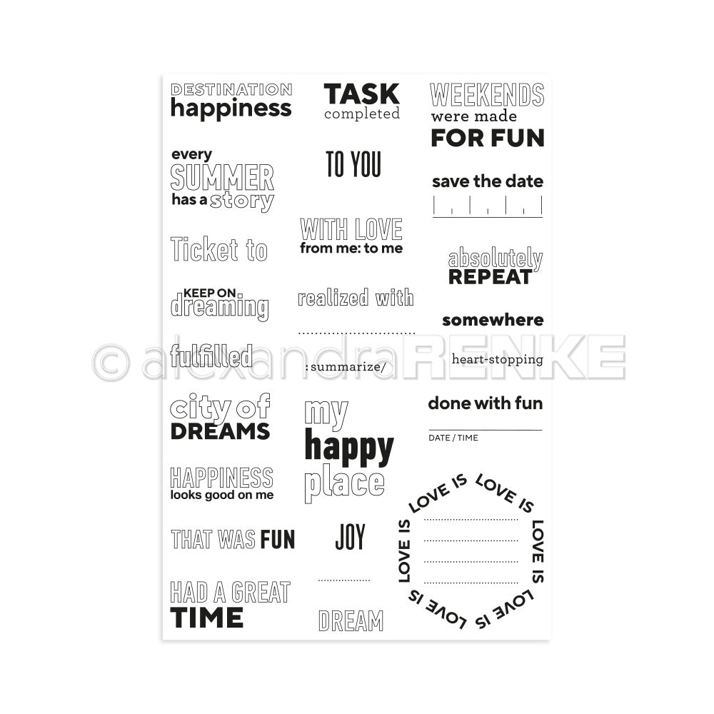Clear Stamp 'My happy place'