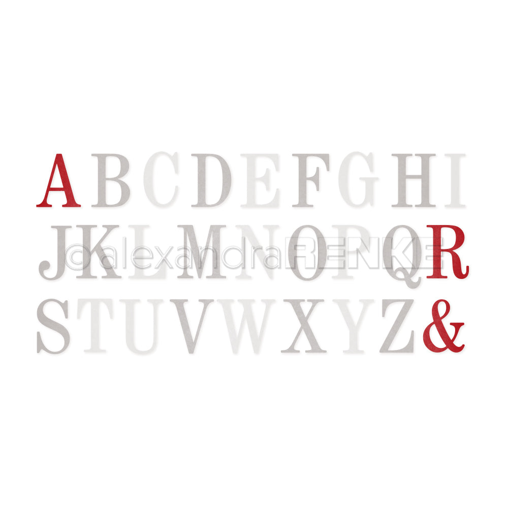 Die 'Alphabet with serifs'