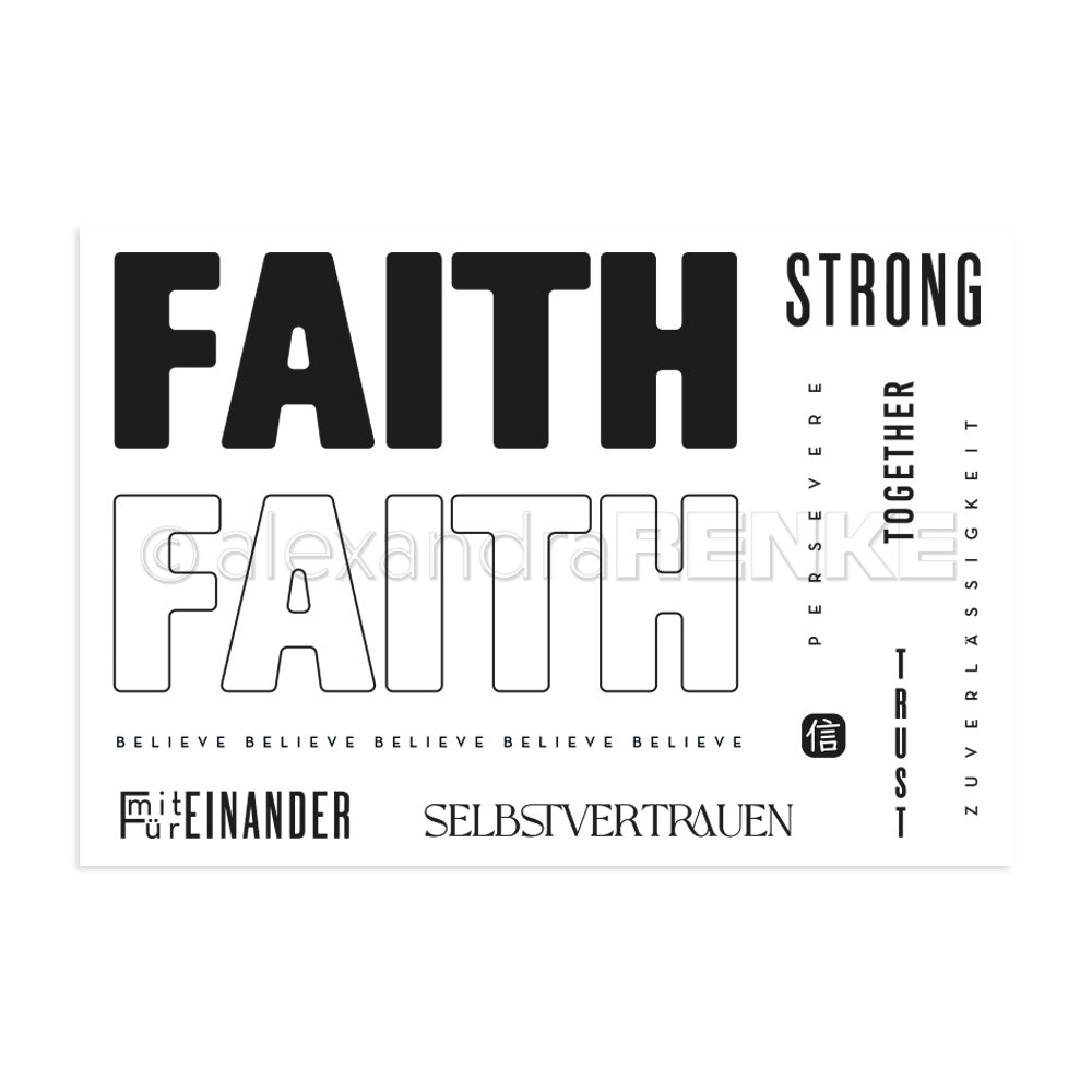 Clear Stamp 'Strong Faith'