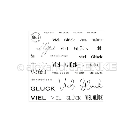 Clear Stamp 'Viel Glück'