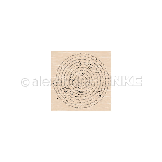 Wooden stamp 'Spiral with splashes'