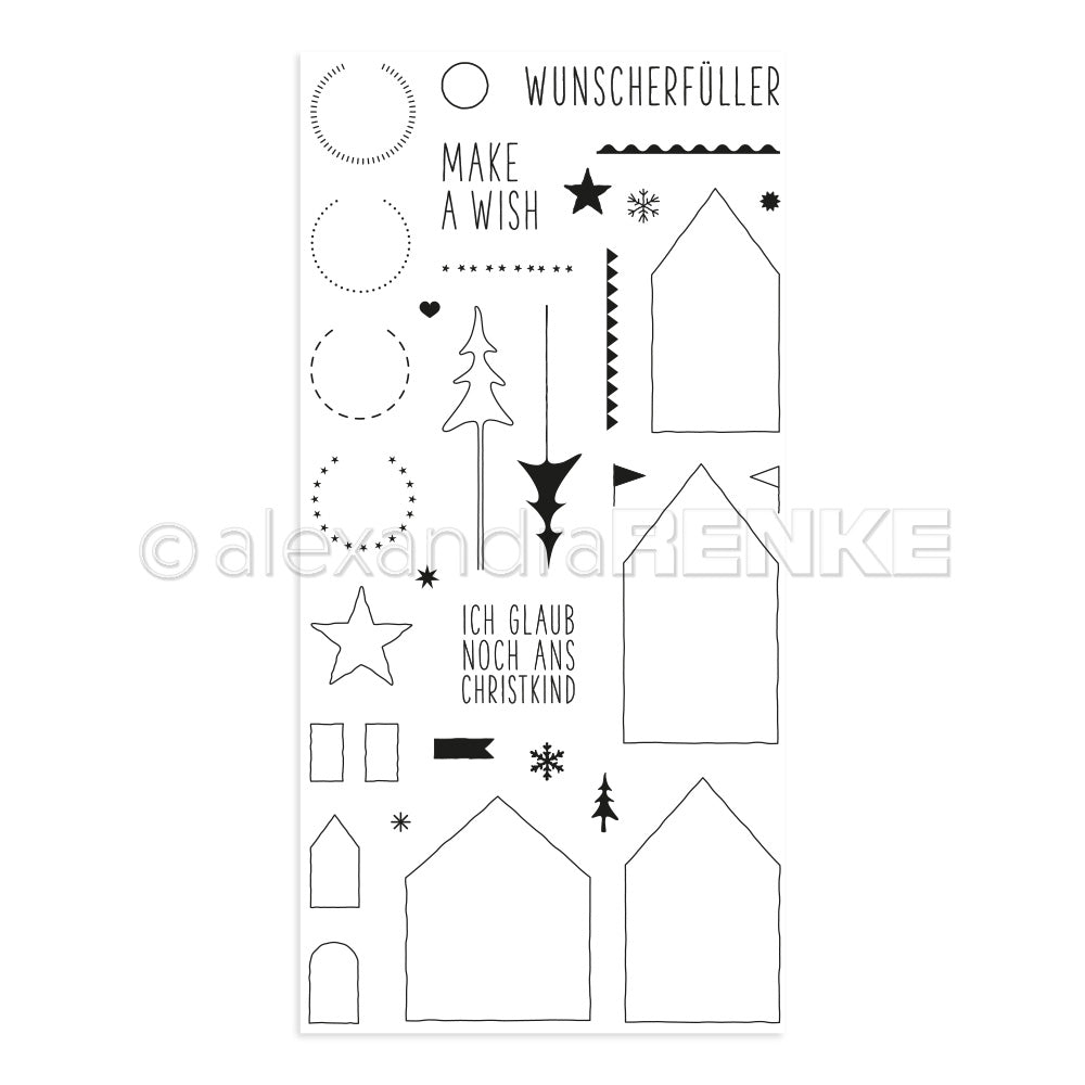 Clear Stamp 'Xmas houses'