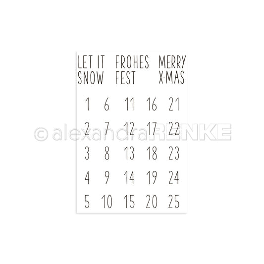 Clear Stamp 'Xmas numbers'