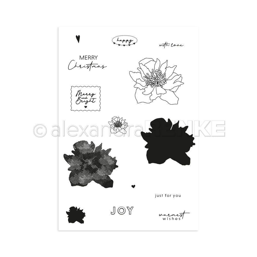 Clear Stamp 'Merry and bright'