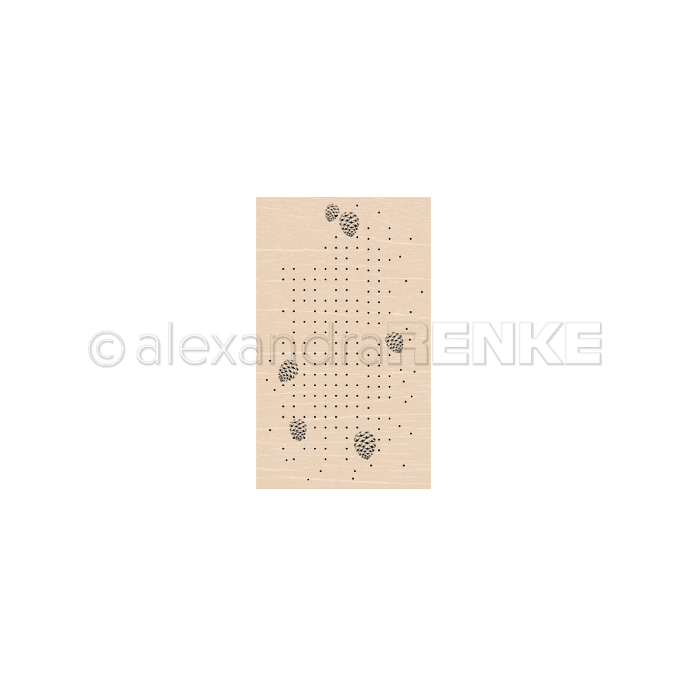 Wooden stamp 'Cone grid'