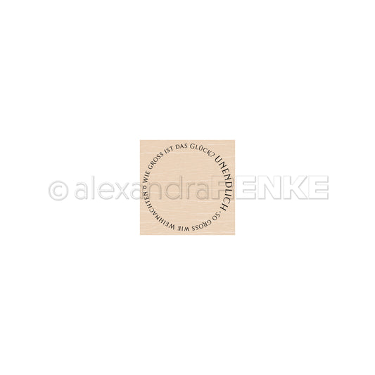 Wooden stamp 'Unendlich Typo Circle'