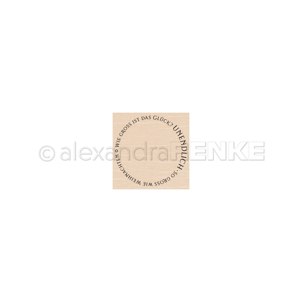 Wooden stamp 'Unendlich Typo Circle'