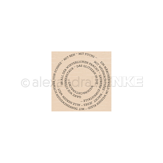 Wooden stamp 'Typo circle Weihnachten'